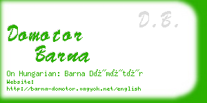 domotor barna business card